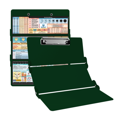 WhiteCoat Clipboard® Trifold - Green Nursing Edition