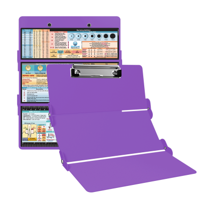 WhiteCoat Clipboard® Trifold - Lilac Nursing Edition