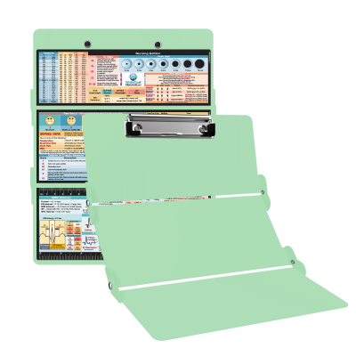 WhiteCoat Clipboard® Trifold - Mint Nursing Edition