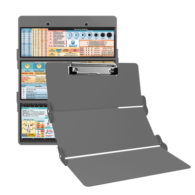 WhiteCoat Clipboard® Trifold - Silver Nursing Edition