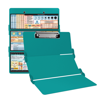WhiteCoat Clipboard® Trifold - Teal Nursing Edition
