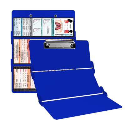 WhiteCoat Clipboard® Trifold - Blue Respiratory Therapy Edition