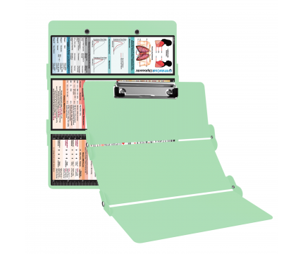 WhiteCoat Clipboard® Trifold - Mint Respiratory Therapy Edition