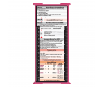 WhiteCoat Clipboard® Trifold - Pink Respiratory Therapy Edition