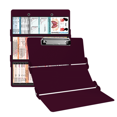WhiteCoat Clipboard® Trifold - Wine Respiratory Therapy Edition