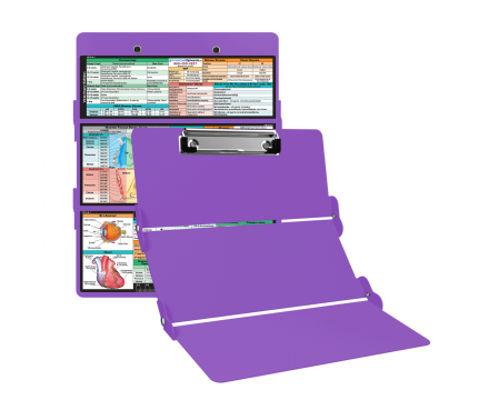 WhiteCoat Clipboard® Trifold - Lilac Veterinary Medicine Edition