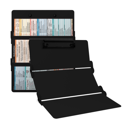 WhiteCoat Clipboard® Trifold - Blackout Medical Edition