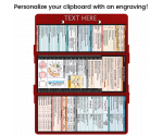 WhiteCoat Clipboard® Trifold - Red Medical Edition