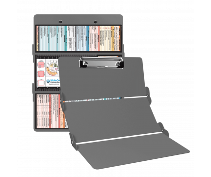 WhiteCoat Clipboard® Trifold - Silver Medical Edition
