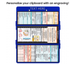 WhiteCoat Clipboard® Trifold - Blue Medical Edition