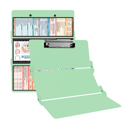 WhiteCoat Clipboard® Trifold - Mint Medical Edition