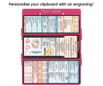 WhiteCoat Clipboard® Trifold - Pink Medical Edition