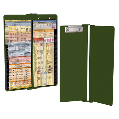 WhiteCoat Clipboard® Vertical - Army Green Anesthesia Edition