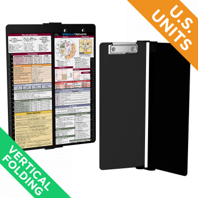 WhiteCoat Clipboard - Vertical - Black Medical Edition Slightly Damaged