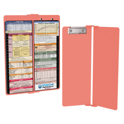 WhiteCoat Clipboard® Vertical - Coral Pediatric Edition