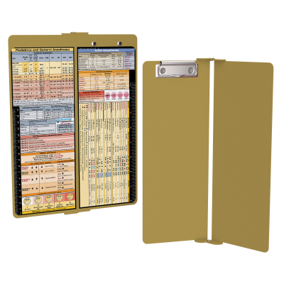 WhiteCoat Clipboard® Vertical - Tactical Brown Anesthesia Edition