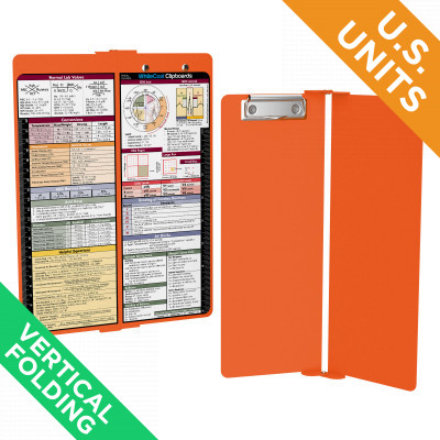WhiteCoat Clipboard - Vertical - Orange Medical Edition