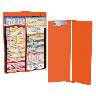 WhiteCoat Clipboard® - Vertical - Orange Pediatric Edition