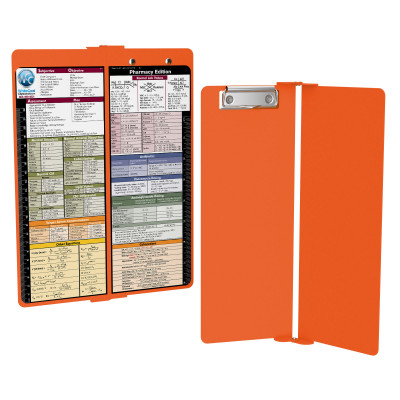 WhiteCoat Clipboard® - Vertical - Orange Pharmacy Edition