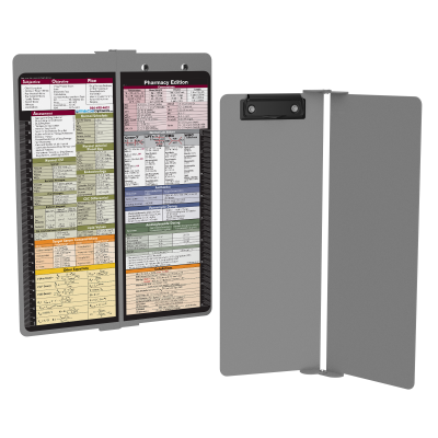 WhiteCoat Clipboard® Vertical - Silver Pharmacy Edition