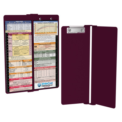 WhiteCoat Clipboard® Vertical - Wine Pediatric Edition