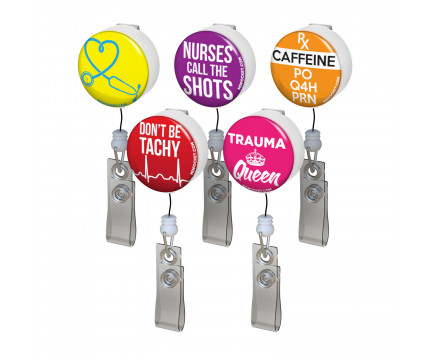 Witty Nurse Button Badge Reel Pack