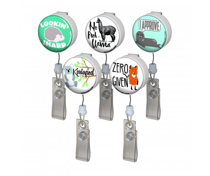 Punny Animals Badge Reel Pack