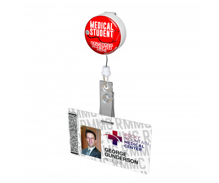 Medical Student Donations Button Badge Reel 