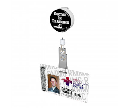 Doctor in Training Button Badge Reel 