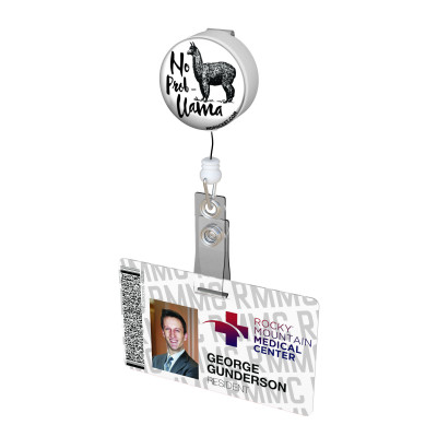 No Probllama Button Badge Reel