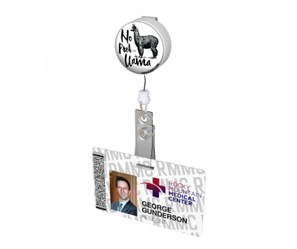No Probllama Button Badge Reel