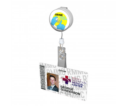 Urine Good Hands Button Badge Reel