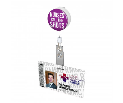 Nurses Call The Shots Button Badge Reel 