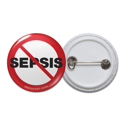 No Sepsis Pinback Button