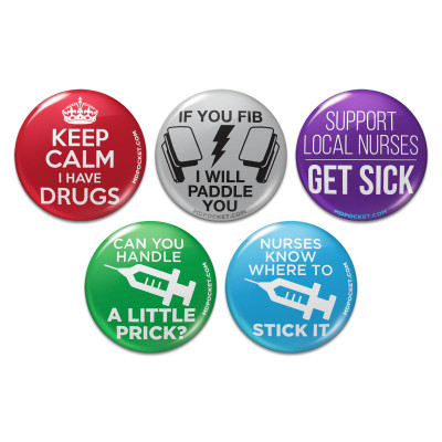 Saucy Nurse Pinback Buttons