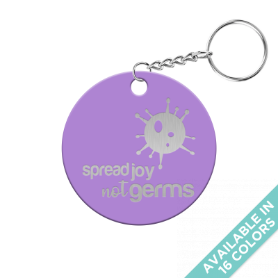 Spread Joy Not Germs Circle Keychain