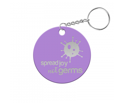 Spread Joy Not Germs Circle Keychain