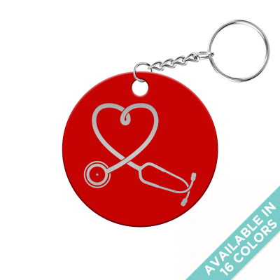 Steth Heart Circle Keychain