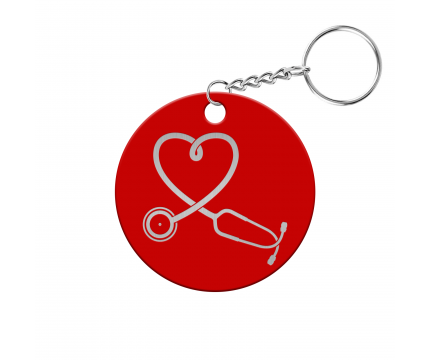 Steth Heart Circle Keychain