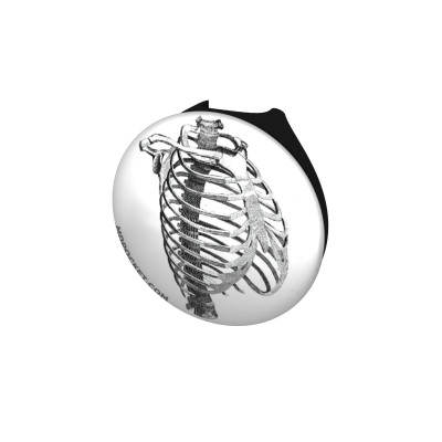 Vintage Ribcage Diagram Stethoscope Button
