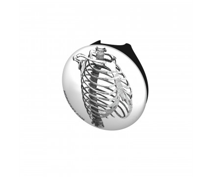 Vintage Ribcage Diagram Stethoscope Button
