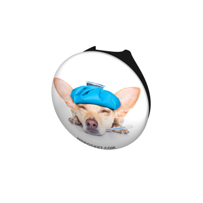 Sick Chihuahua Stethoscope Button
