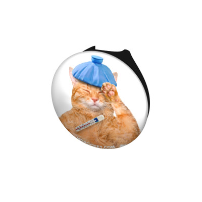 Sick Kitty Stethoscope Button