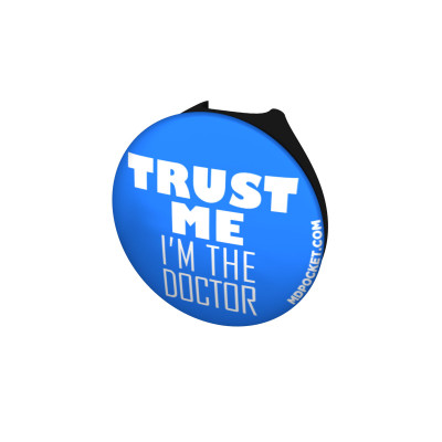 Trust Me I'm the Doctor Stethoscope Button