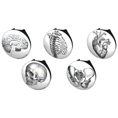 Vintage Anatomy Stethoscope Button Pack